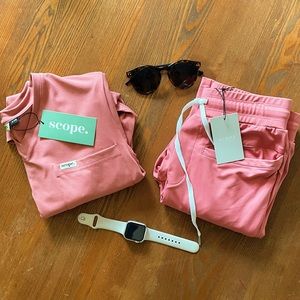 NWT XXS Scope Scrub Set Pink